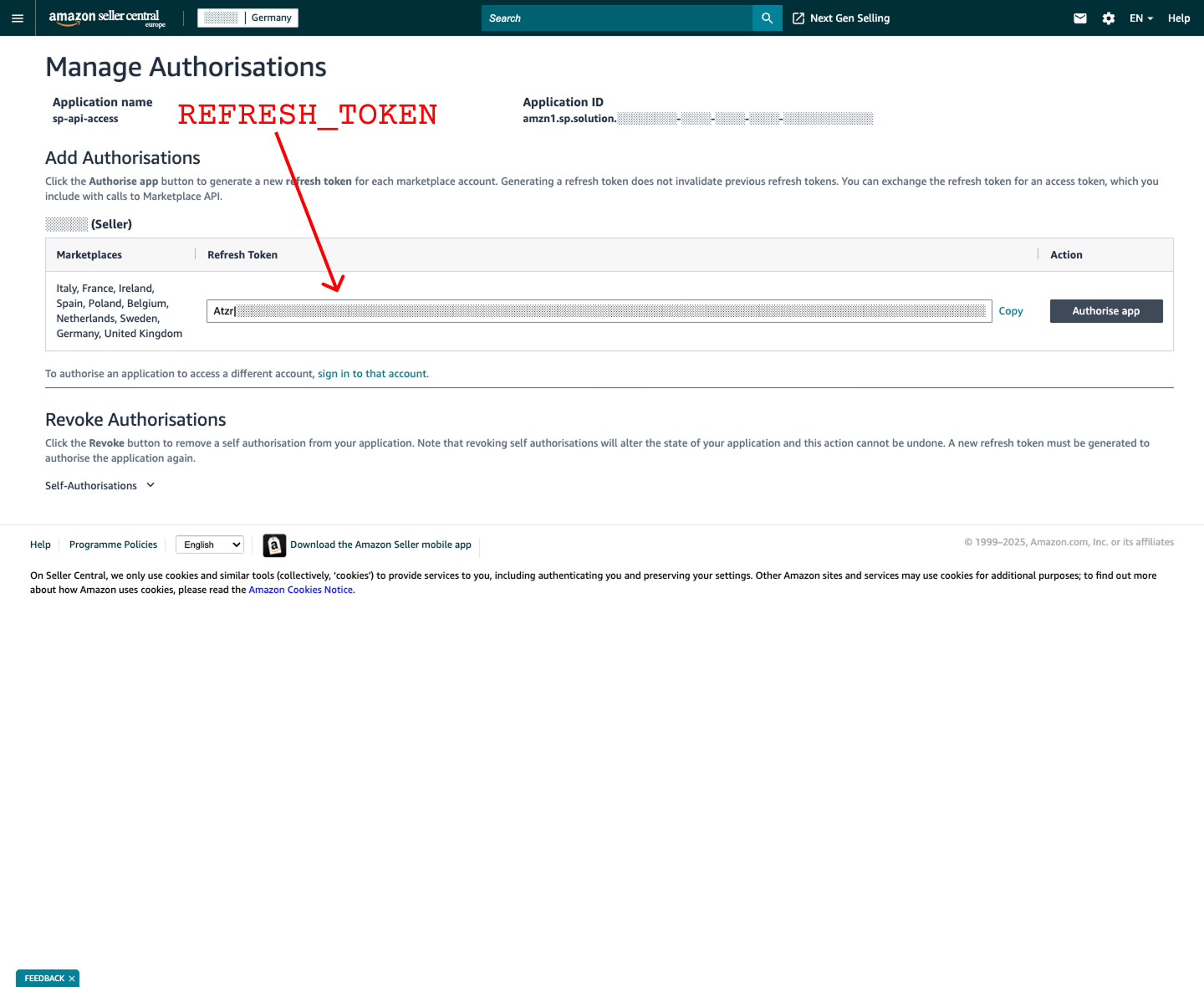 Developer Central - Refresh Token